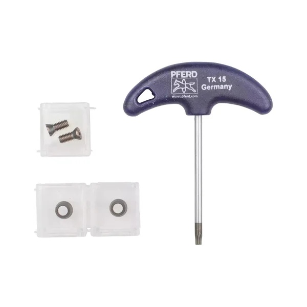 Picture of Pferd 4-1/2"/5" Aluminumaster Servise Set - Torx Key, 2 Screws, 2 HICOAT® Inserts